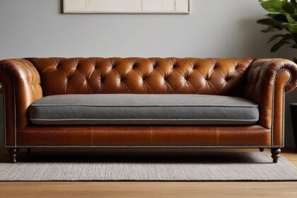 Cover a Leather Sofa with Fabric